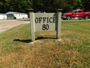 Sign Showing Office at Lot 80